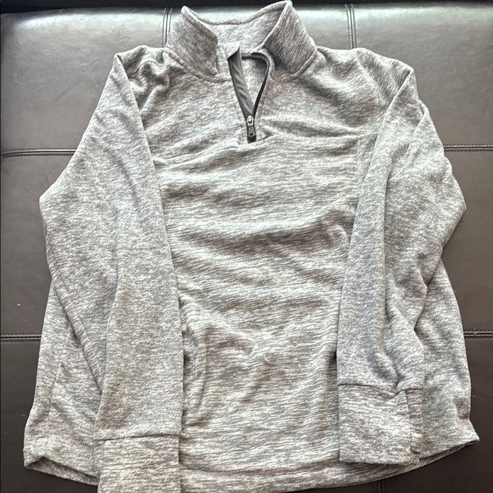 Tek Gear Gray Quarter-Zip Sweatshirt